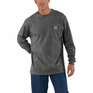 Carhartt K126 Long Sleeve Workwear T-Shirt - Carbon Heather